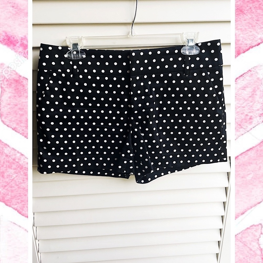 Tailored Polka Dot Black & White Shorts